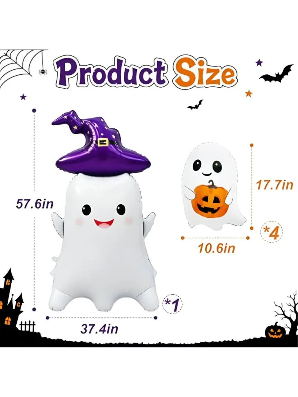 Halloween Balloons Ghosts Balloons for Halloween Party Decorations